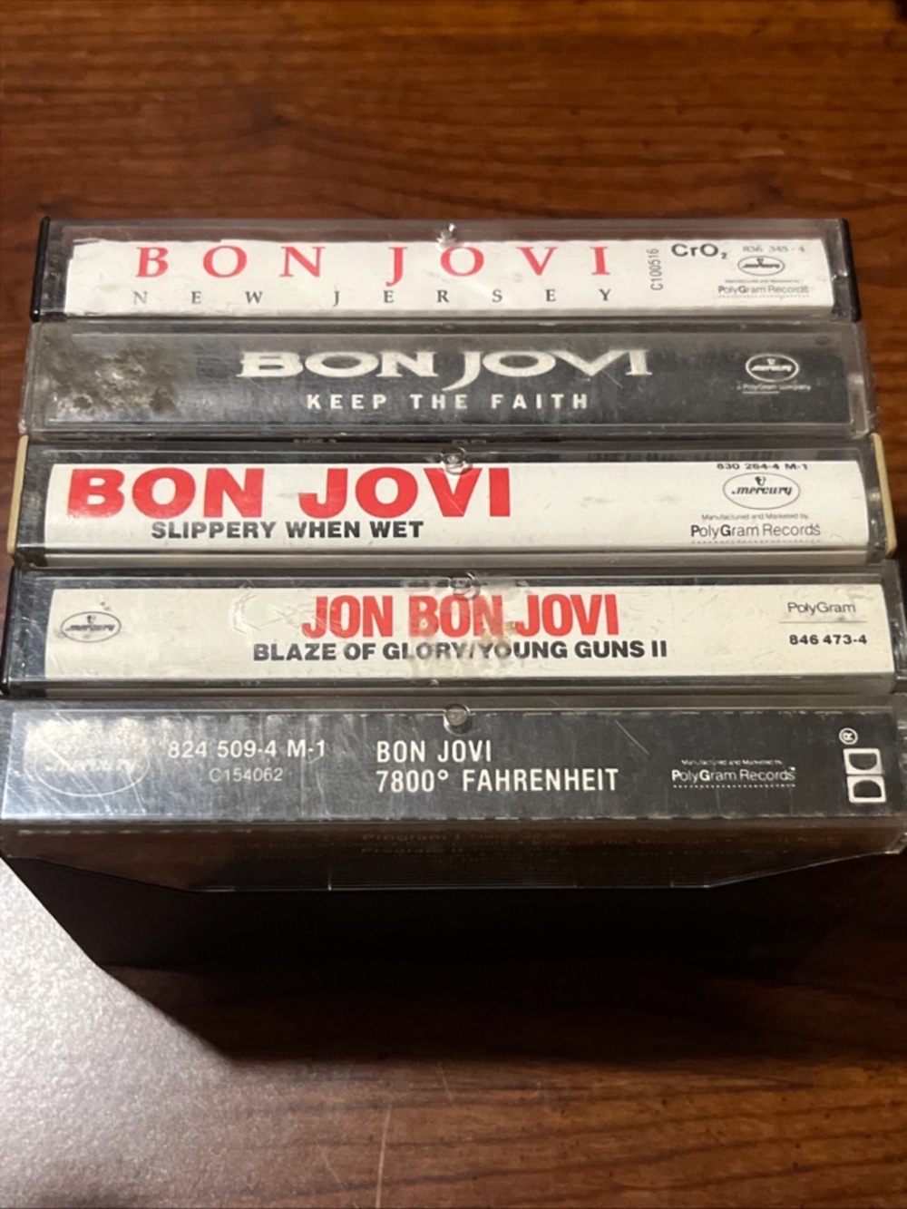 BON JOVI CASSETTE LOT (5) ***TESTED***